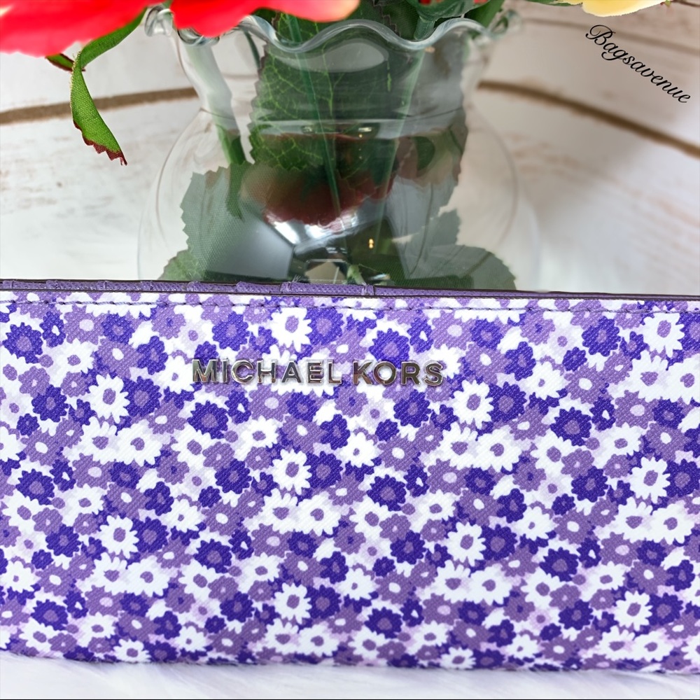 Michael Kors Jet flat slim bifold wallet amethyst - Picture 2 of 5